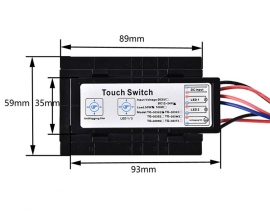 DC 12V 24V Self-locking 30m Delay Dual Touch Switch Controller Glass Sensing Module for Washroom Bedroom Mirror